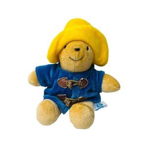 Paddington Bear 6” Plush Eden Toys Blue Toggle Coat & Yellow Hat w/ Tags Vintage